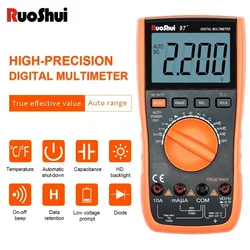 RuoShui 97 + multimetr True RMS woltomierz AC DC amperomierz Tester 1000V 20A pojemnościowy rezystancja częstotliwości Digital Multimetro