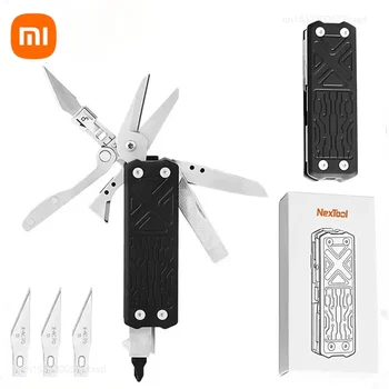 Xiaomi NexTool E1 Pocket Multi 10 In 1 EDC Multi-function Mini Tools Interchangeable carving knives Folding scissors Portable