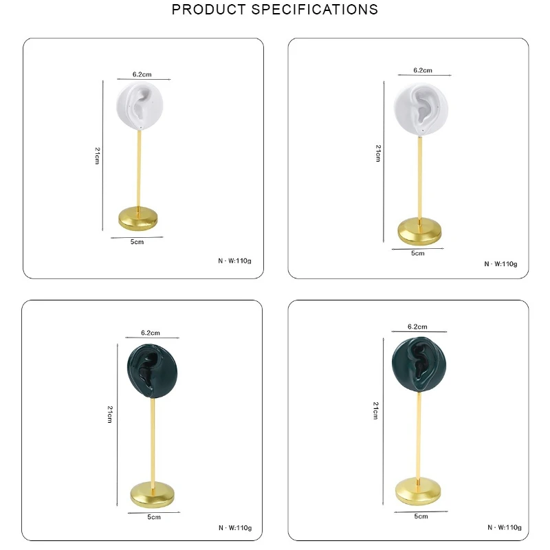 1 Pcs Ear Studs Hoops Earrings Display Stands Ear Model Display Stands For Jewelry Packaging Display Women Earring Storage Rack