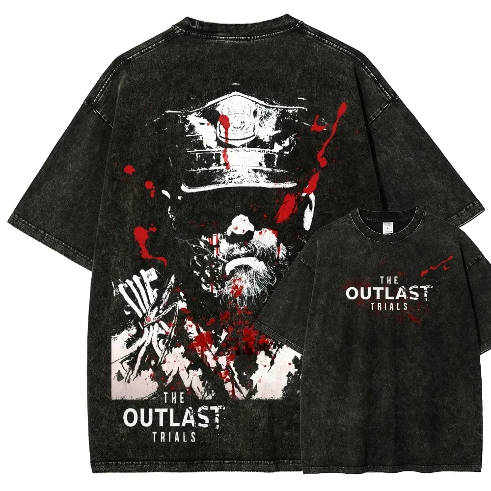 Retro Gaming Aesthetic - T-shirt The Outlast Trials Game, style