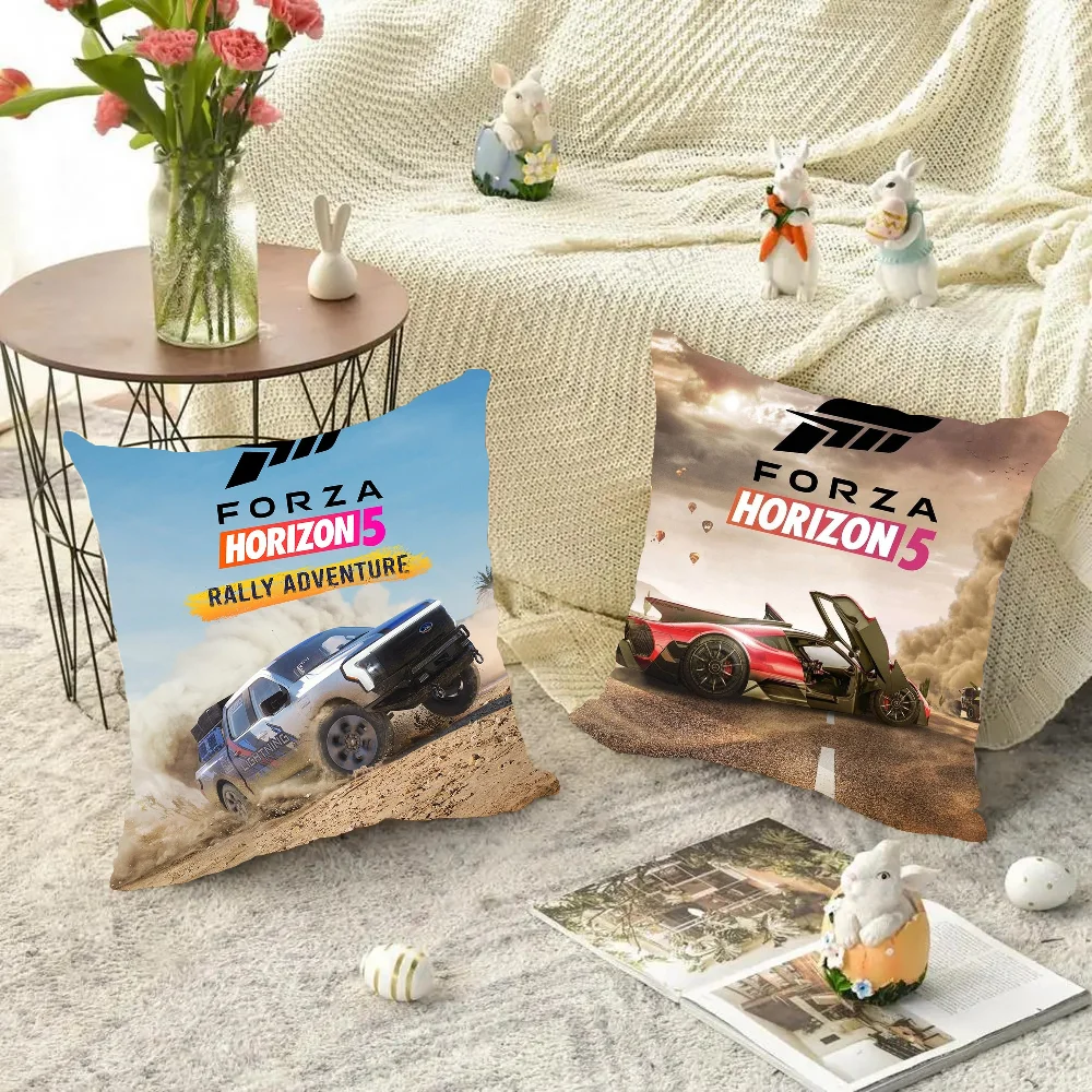 Forza H-Horizon 5 لعبة كيس وسادة وسادة مربعة غرفة نوم أريكة الترفيه الراحة وسادة سيارة غرفة المعيشة ديكور المنزل 40X40