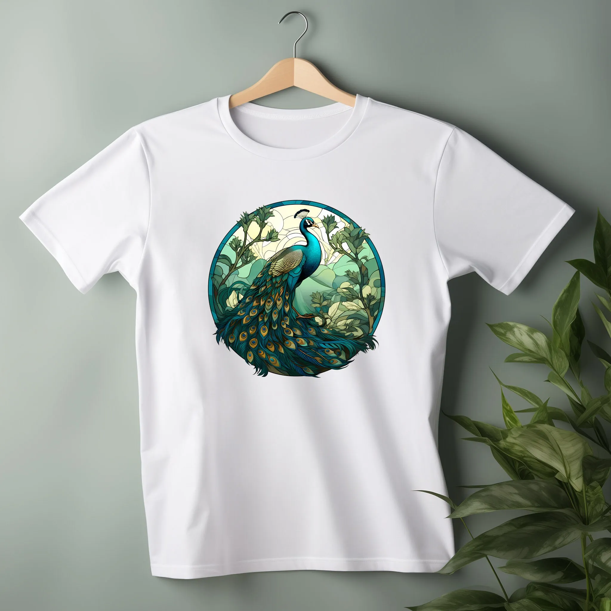 Peafowl T Shirt For Bird Lovers Peacock Feather Nature Aesthetic Print Stylish Streetwear