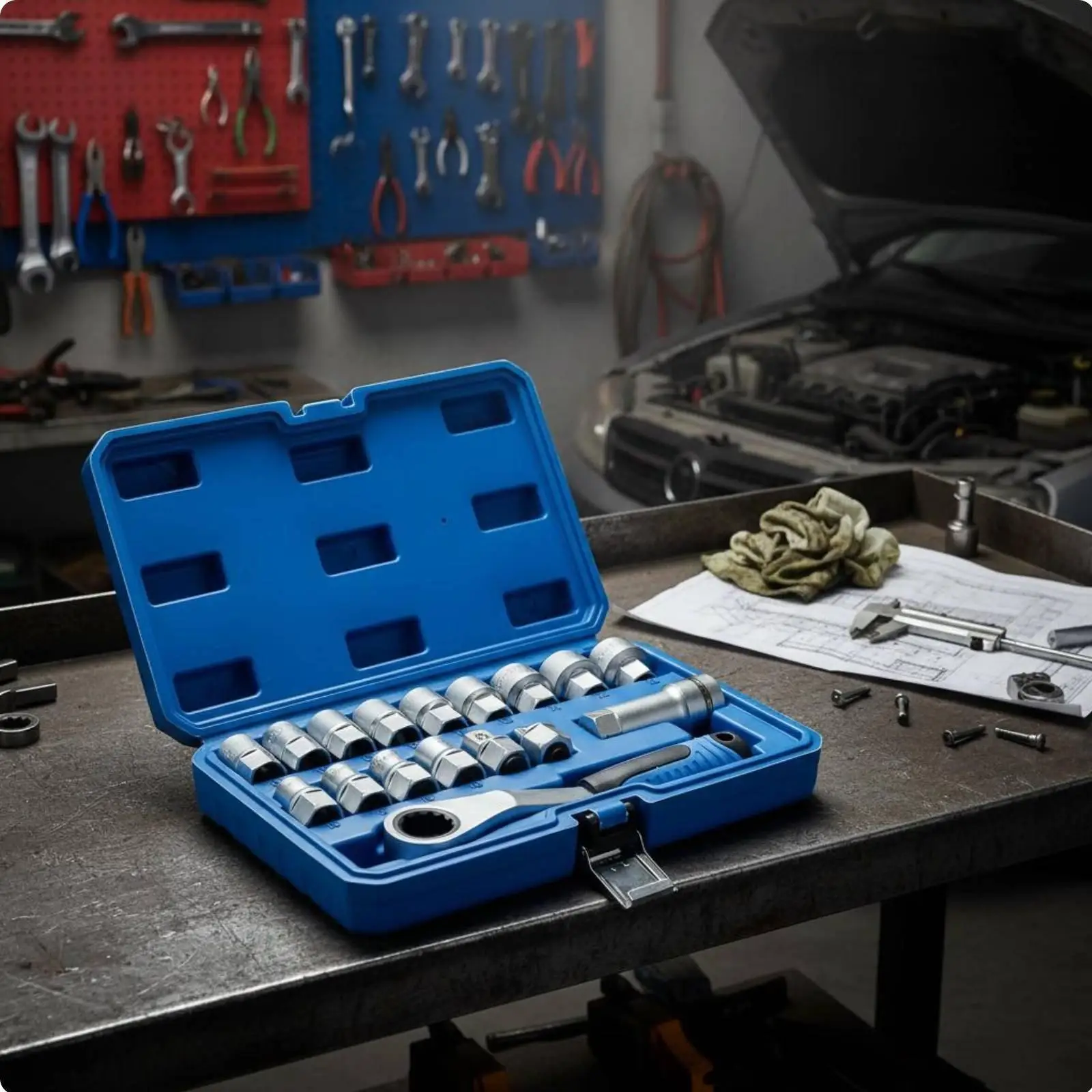 heavy-duty-ratchet-wrench-pass-through-socket-set-adjustable-handle-tool-kit-for-auto-maintenance-workshop
