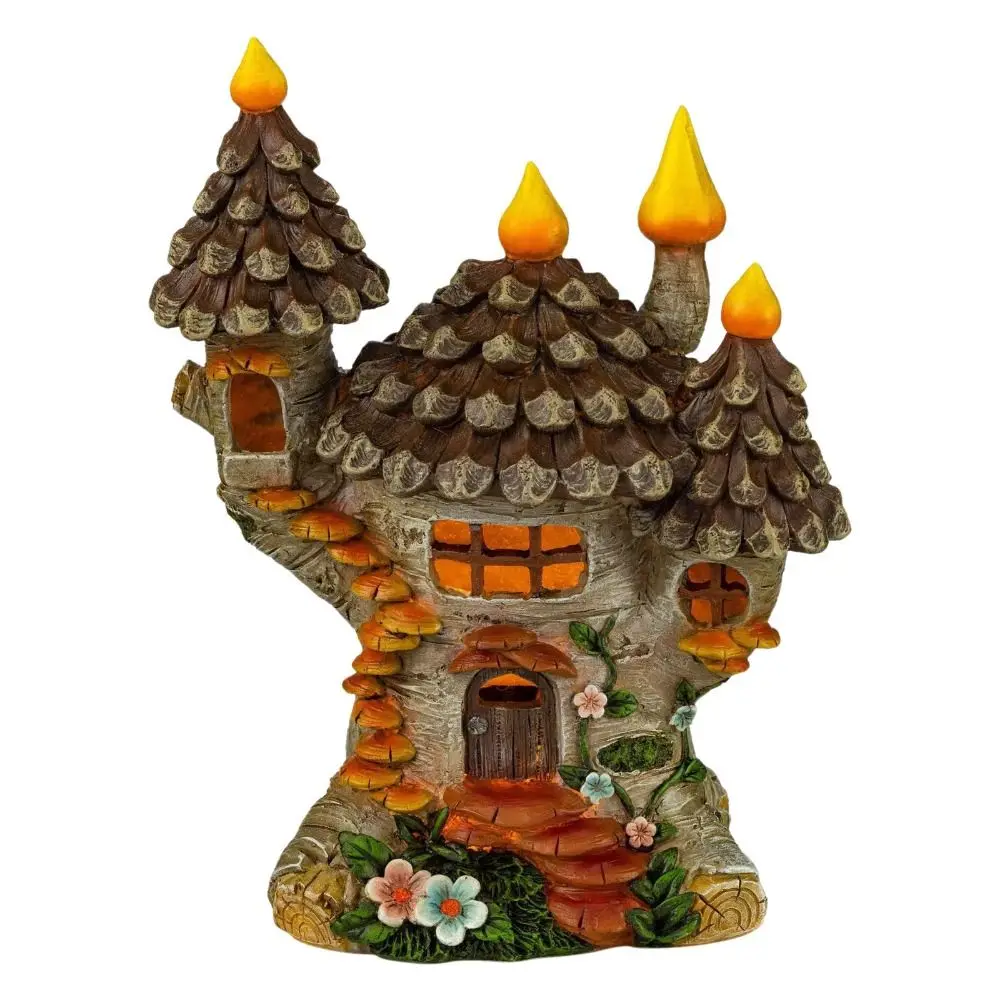 Wooden Dollhouse Miniature Fairy Elf Door 10cm Colorful Fairy Door Yard Art Sculpture Fairy Tale Ornament Micro Landscape