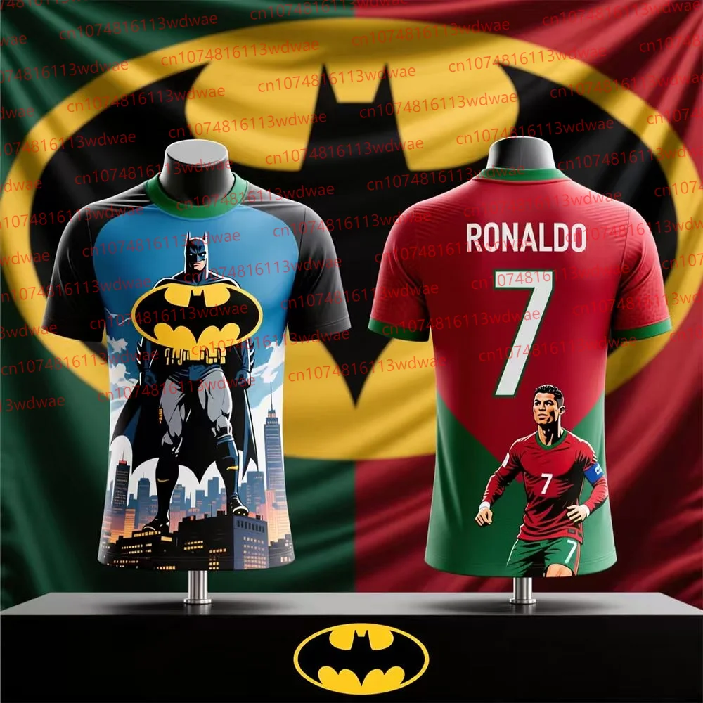 Koszulka męska Koszulki piłkarskie Portugalia Koszulka piłkarska Ronaldo 7 Koszulka piłkarska Superbohaterowie Batman Koszulka piłkarska Gotham