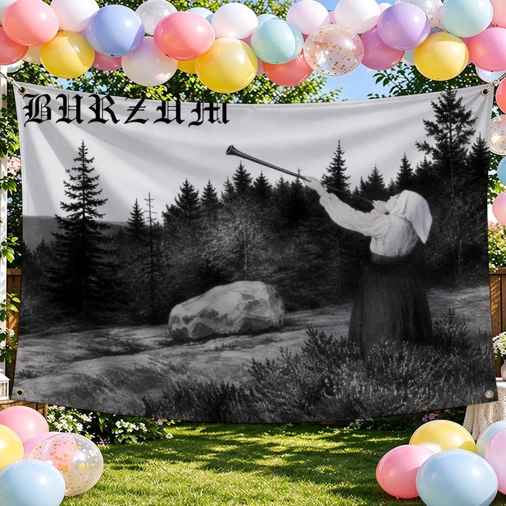 Burzum Flags Banner For Bedroom Outdoor Living Room Restaurant Bar Wall Decor Party