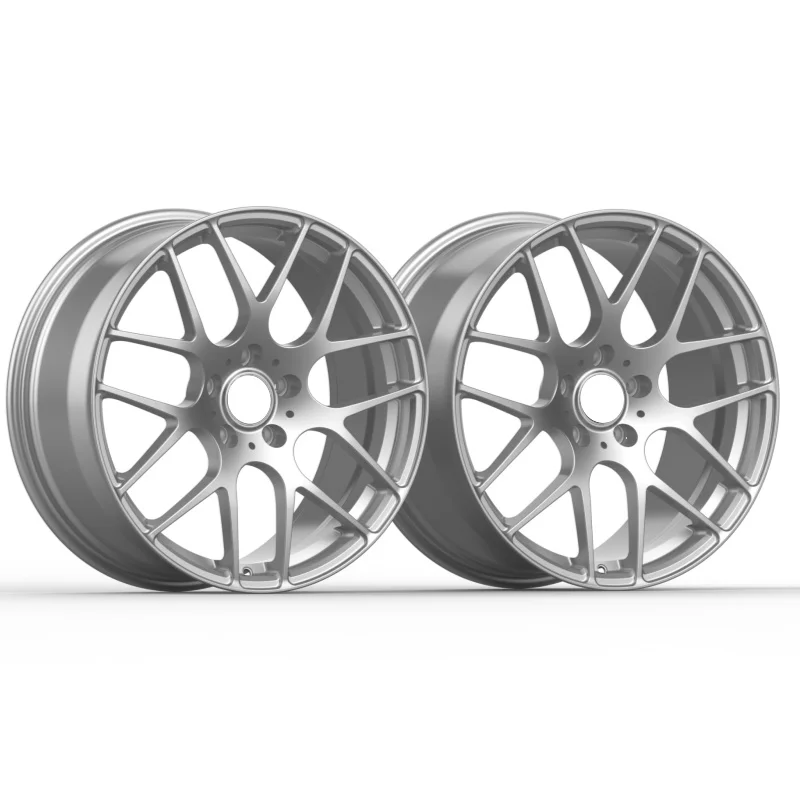 Custom Five Spoke Concave Racing Forged Aluminum Wheels 5X112 5X120 18-21 Inch Full Silver Finish
