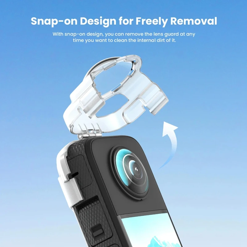 AMAGISN Anti-Fog Snap-On Lens Guard For Insta360 X3 Easy Disassembly And Assembly Insta360 Action Camera Replacement Accessories