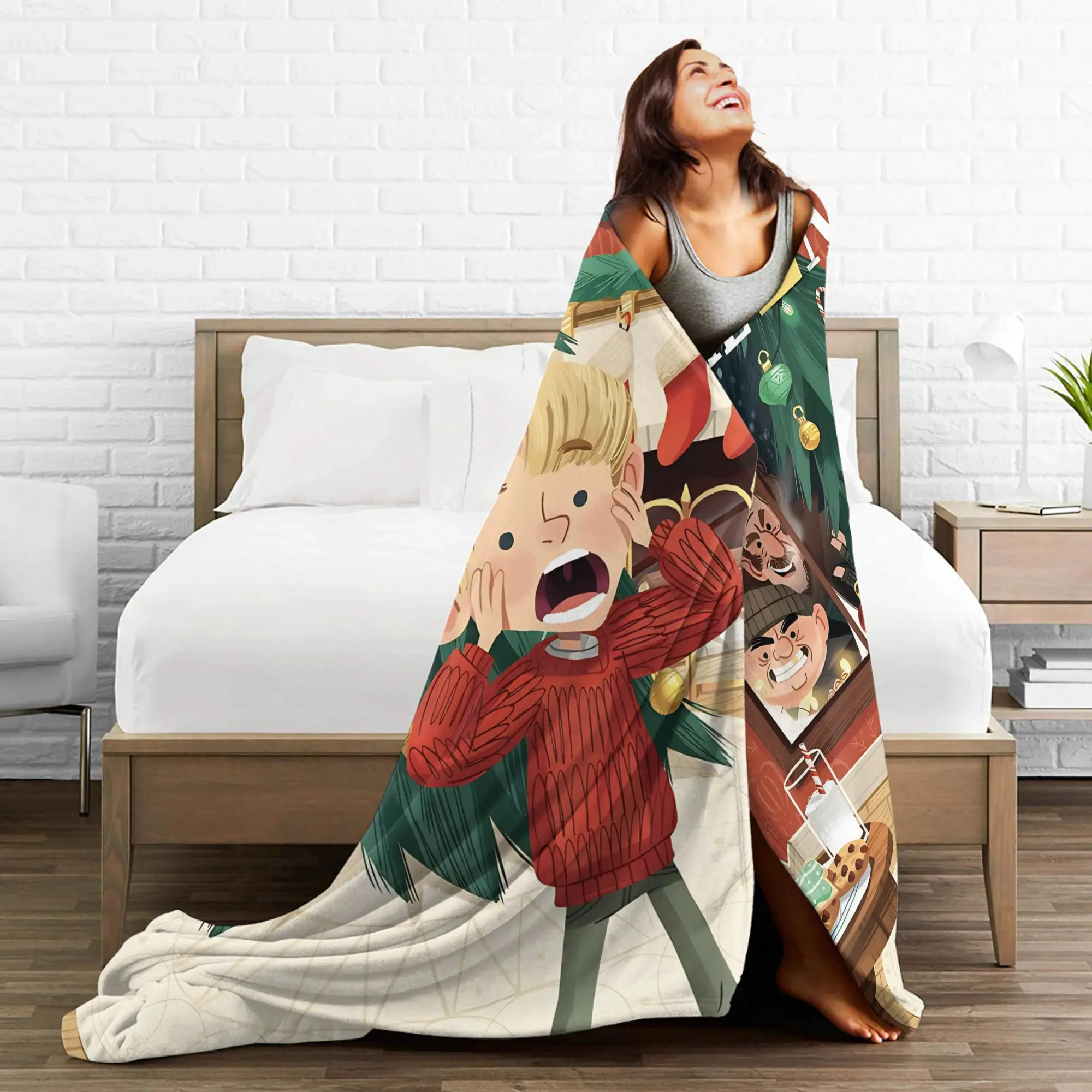 Home Alone Movie Kevin Comedy بطانية الصوف الشتاء لطيف الكرتون متعددة الوظائف سوبر لينة رمي بطانية للمفرش #3