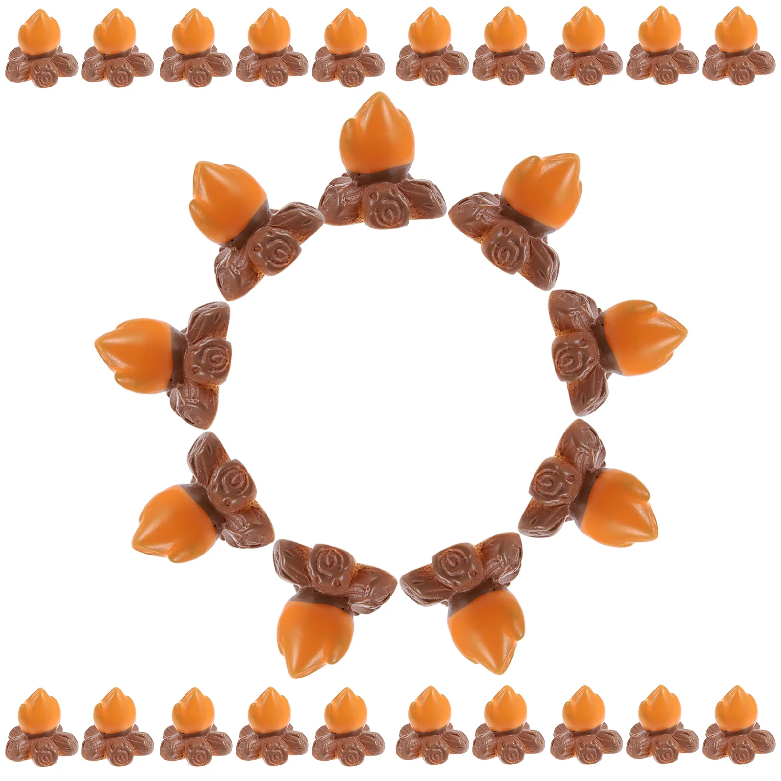 

30 Pcs Bonfire Decoration Ornaments Micro Campfire Mini Fake Christmas Decorations Miniature Resin