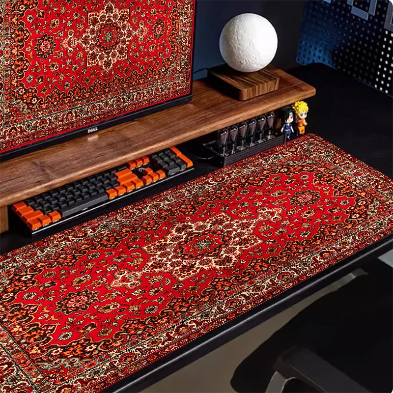 

Большой коврик для мыши с красивым персидским узором, коврик для стола, нескользящий игровой коврик, офисный ковер, аксессуары для ПК, компьютерный коврик