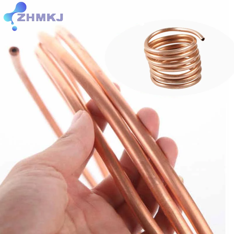 1-10Meters Soft Copper Tube Coil OD1.8/2/3/4/5/6/8/9/10mm  99.9%Pure Coppers Wire Pipe for Airs Conditioner Cooling