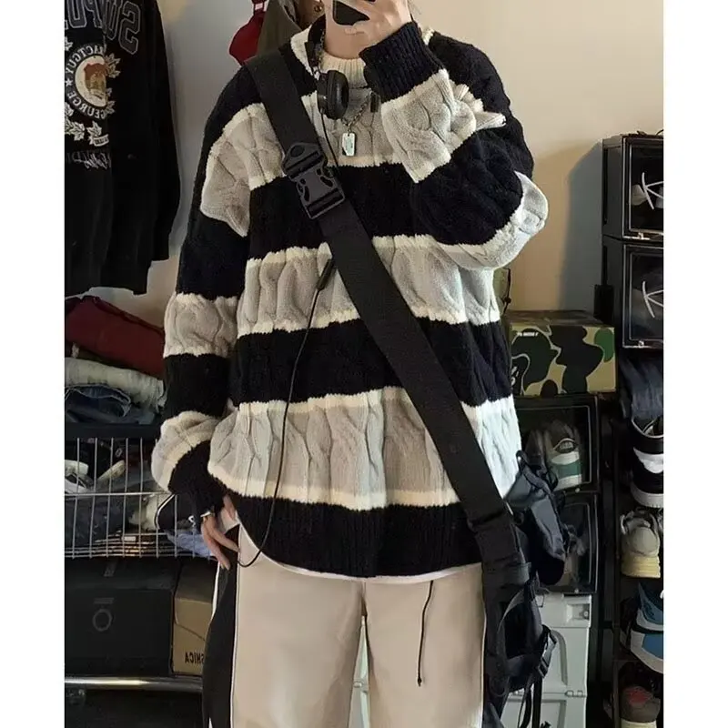 

Свитер из высококачественного оленьего бархата в стиле Харадзюку, художественный, японский, универсальный, для ленивых, простой, модный, с длинными рукавами...