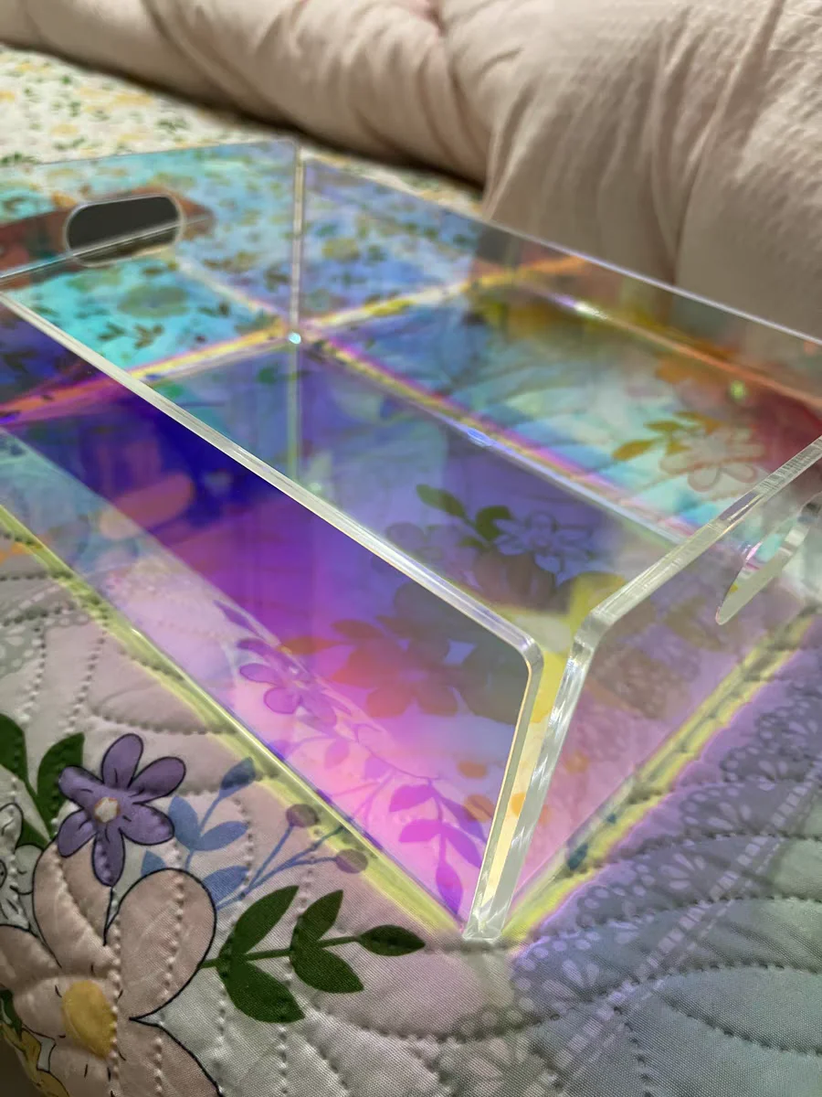 Dazzling Colorful Acrylic Storage Box for Cosmetics, Books, and Clothes, Decorative Trays, Multifunctional Desktop Organizers