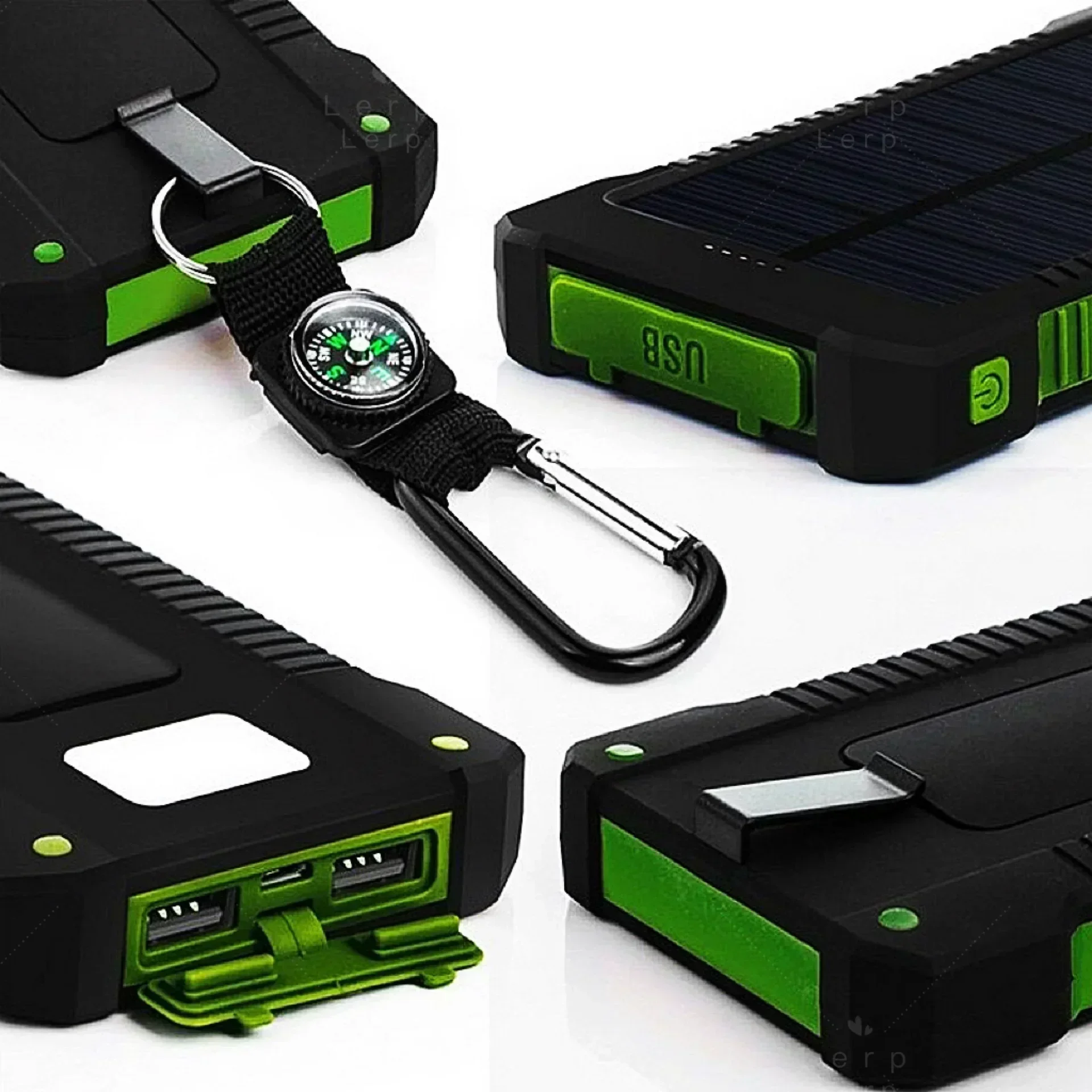 High-Capacity 30000mAh Solar-Powered Portable Power Bank, Ideal for Universal Mobile Use