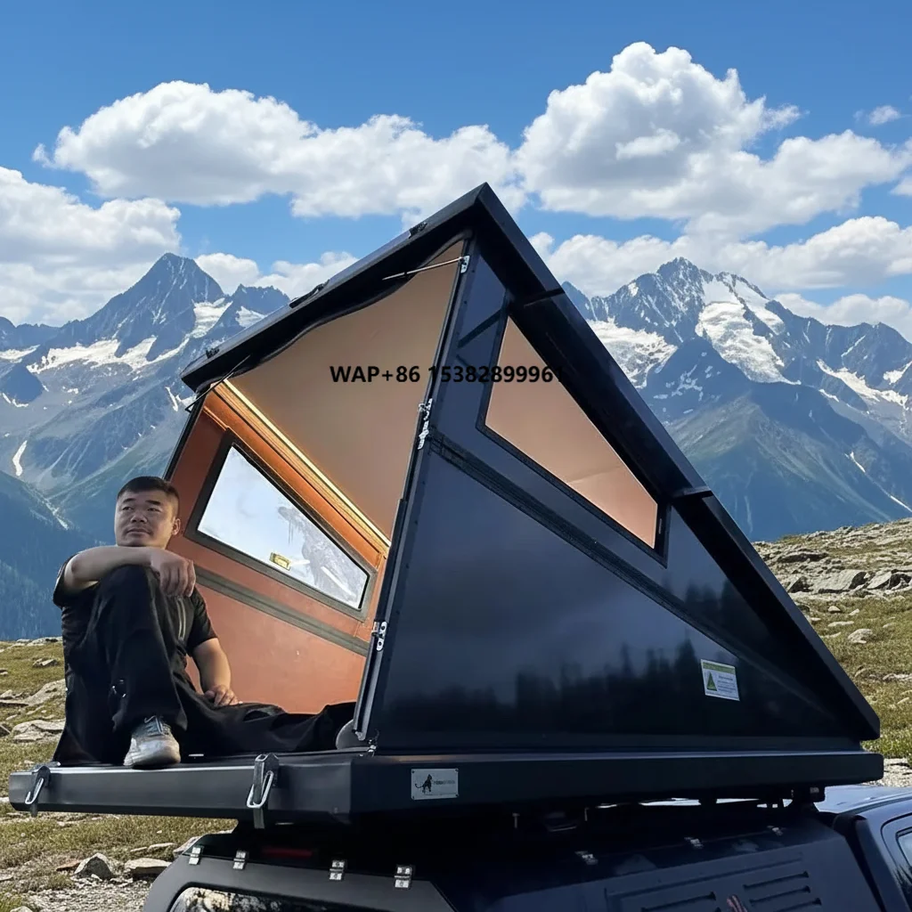 Premium Carbonfaser-Keildachzelt für Pickup-Truck, Van, Sprinter, Wohnmobil - Ganzjahresnutzung