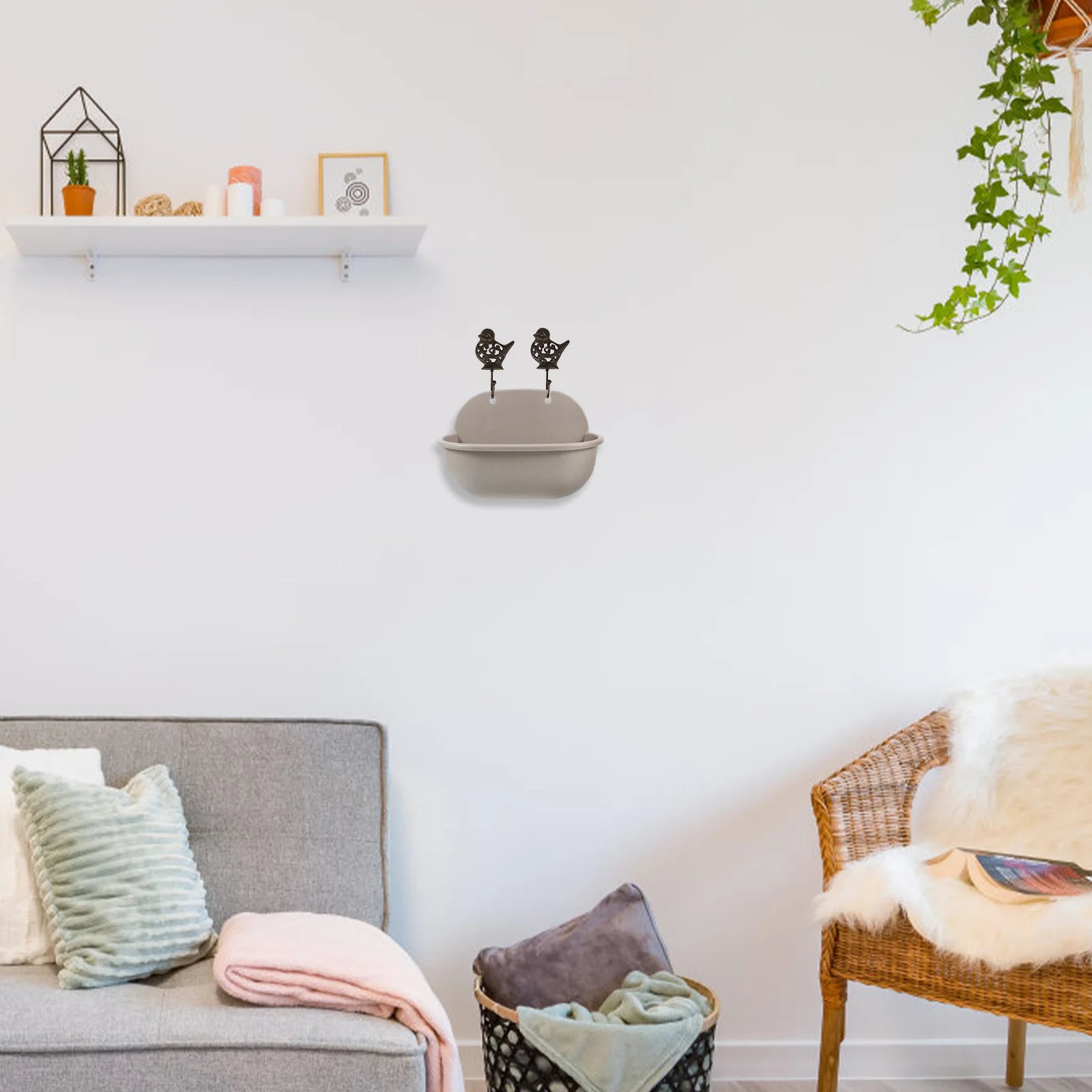 

Настенный цветочный горшок, утолщенный настенный горшок для балкона, гостиной, помещения с дренажными отверстиями, садовое растение, цветок