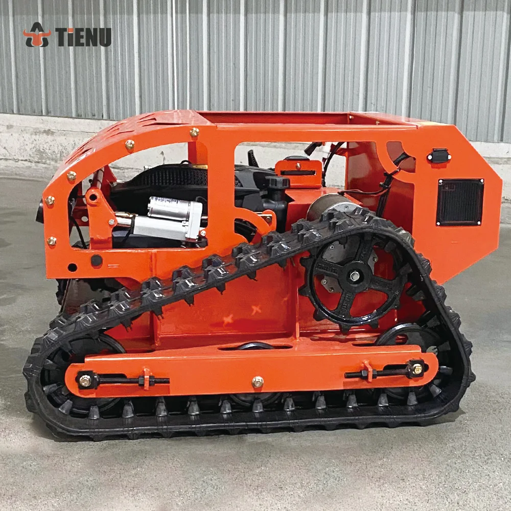 Manufacturer Price Mini Lawn Mower Grass Cutter Lawn Mower with Upgraded Track for Home Garden Remote-controlled Optional