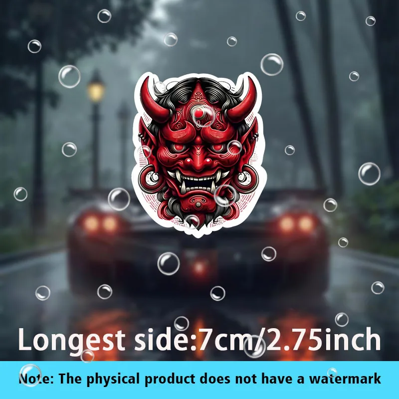 Reckless Demon Samurai Anime Car Decal Weatherproof Vinyl Sticker Bold Graphic for Laptop Toolbox Decor