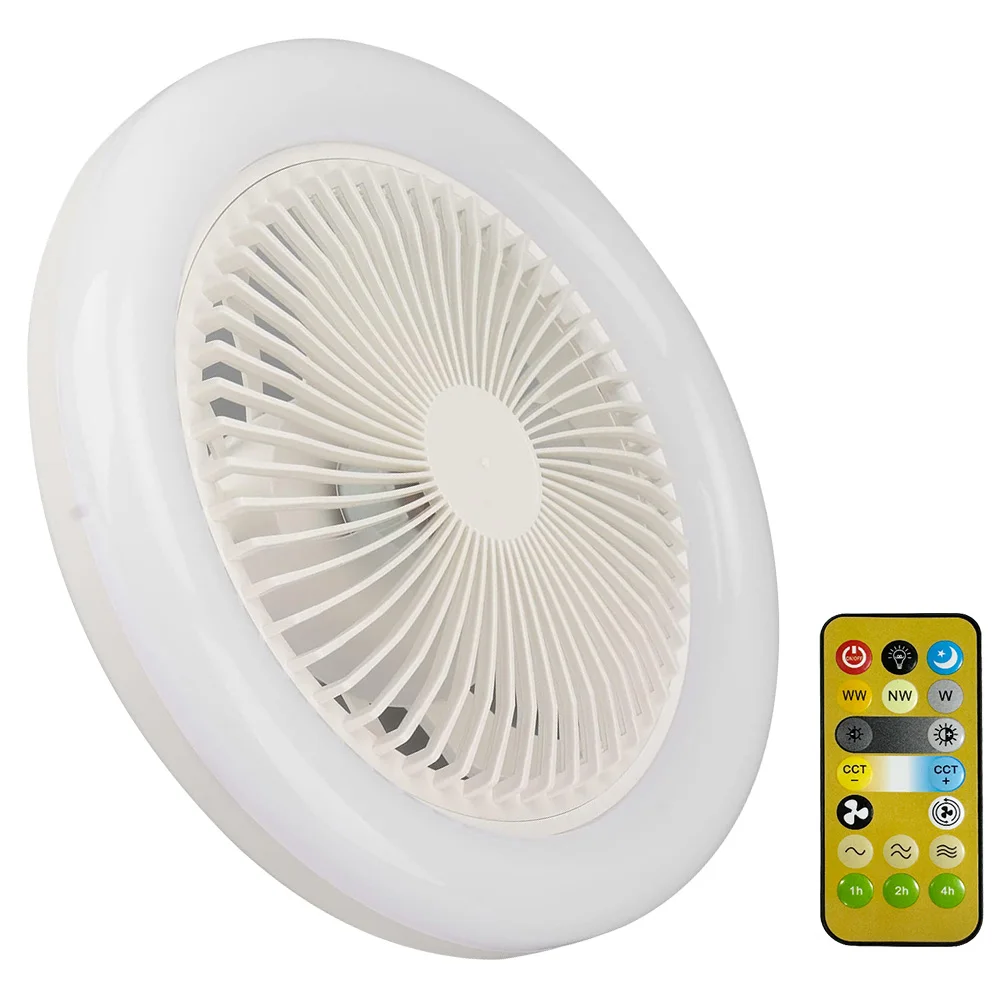 

Потолочный вентилятор 2 в 1, светодиодная лампа с дистанционным управлением, бесступенчатая регулировка яркости, основание E27, нижний шум, бесшумный светодиодный декоративный светильник, бесшумная люстра