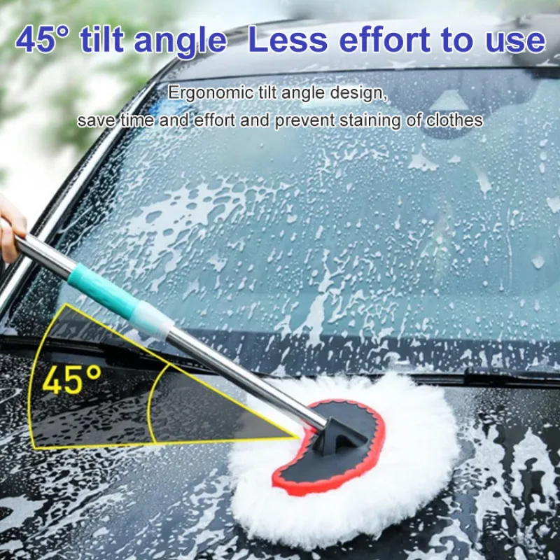 

Car Wash Brush with Soft Milk Silk Bristles and Long Handle Long handle telescopic car cleaning wipe