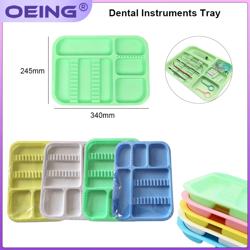 

1Pc Dental Instruments Tray Odontologia Separators Colorful Plastic Autoclable Divided Placement Box Dentistry Laboratory Tools
