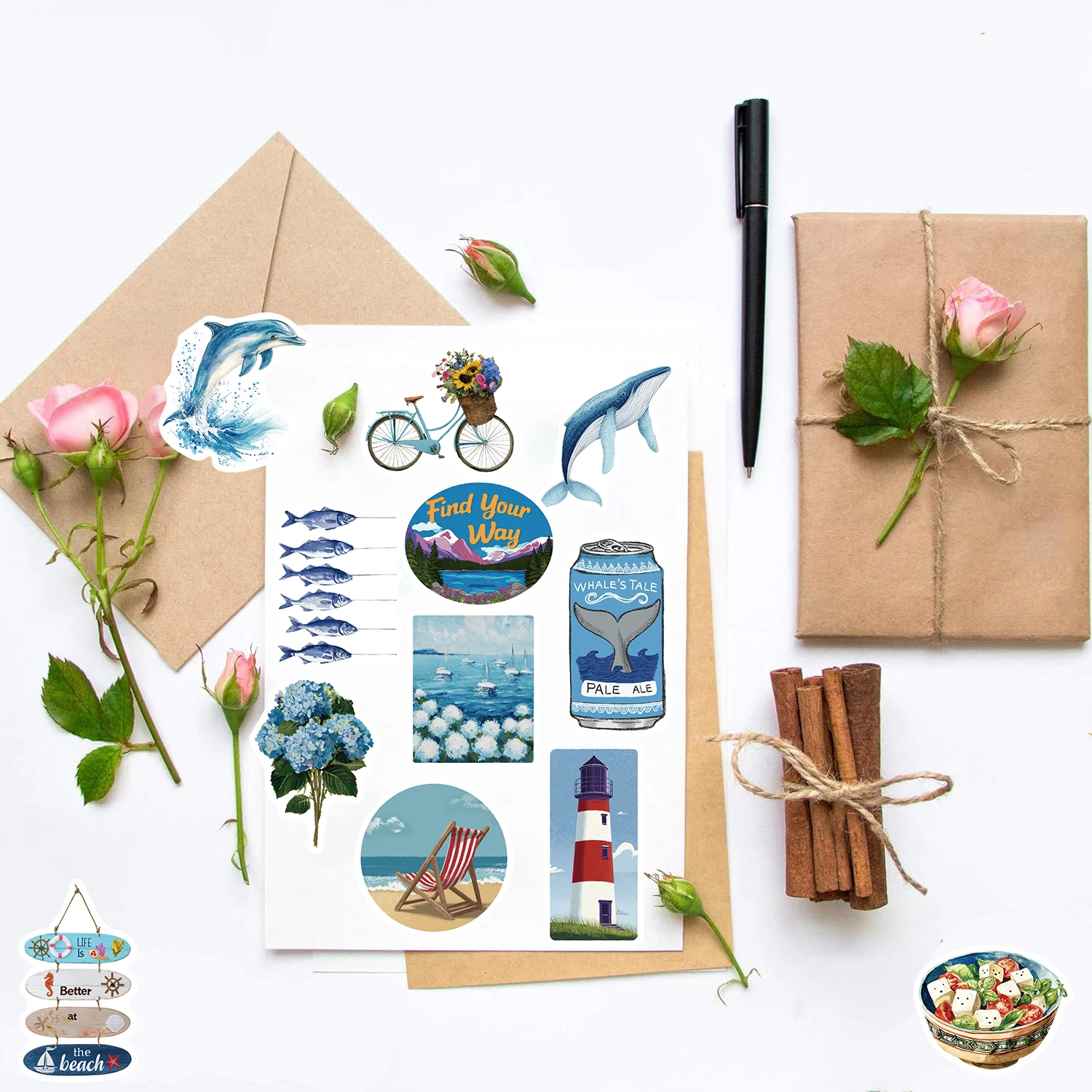

50PCS Summer American Stickers Streetwear Vintage Suitcase Graffiti Decals Fashion Scrapbooking Waterproof Stationery Sticker