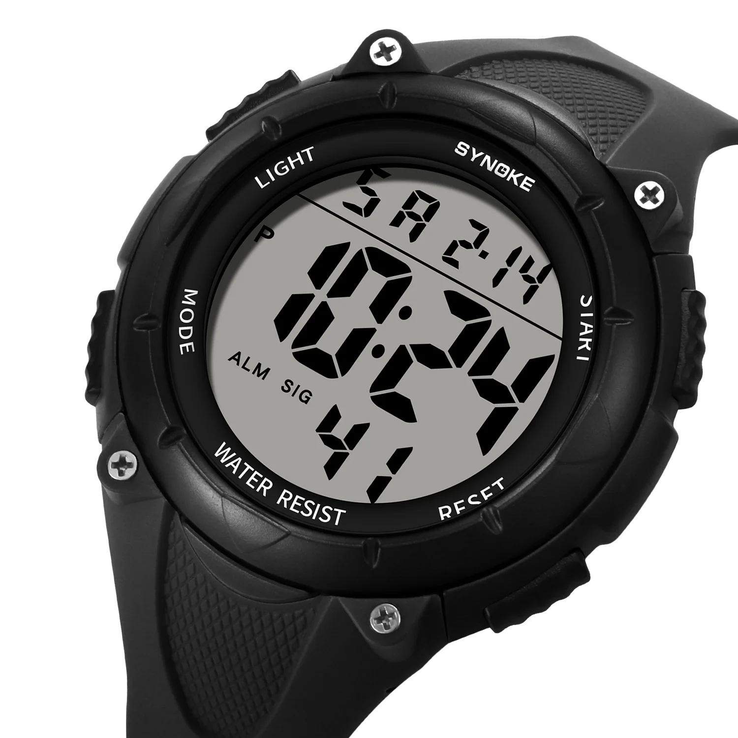 

Large Screen Digital Watch for Men 5BAR Waterproof Multi-function Chronograph Sport Watch SYNOKE brand