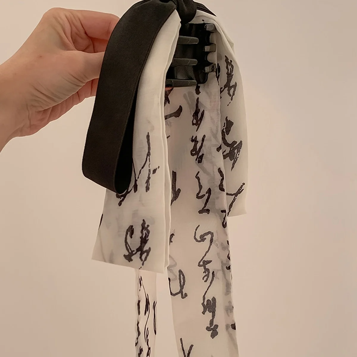 긴 리본 잉크 워시 중국 스타일 활 클립 여성의 새로운 중국 스타일 고대 스타일 헤어 클립