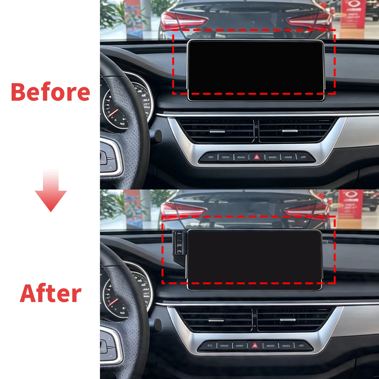 for Hongqi H5 10inch 2018 2019 2020 2021 2022 LHD Screen Base Phone Holder Mount ​​ Secure Clip Car​​ accessoires