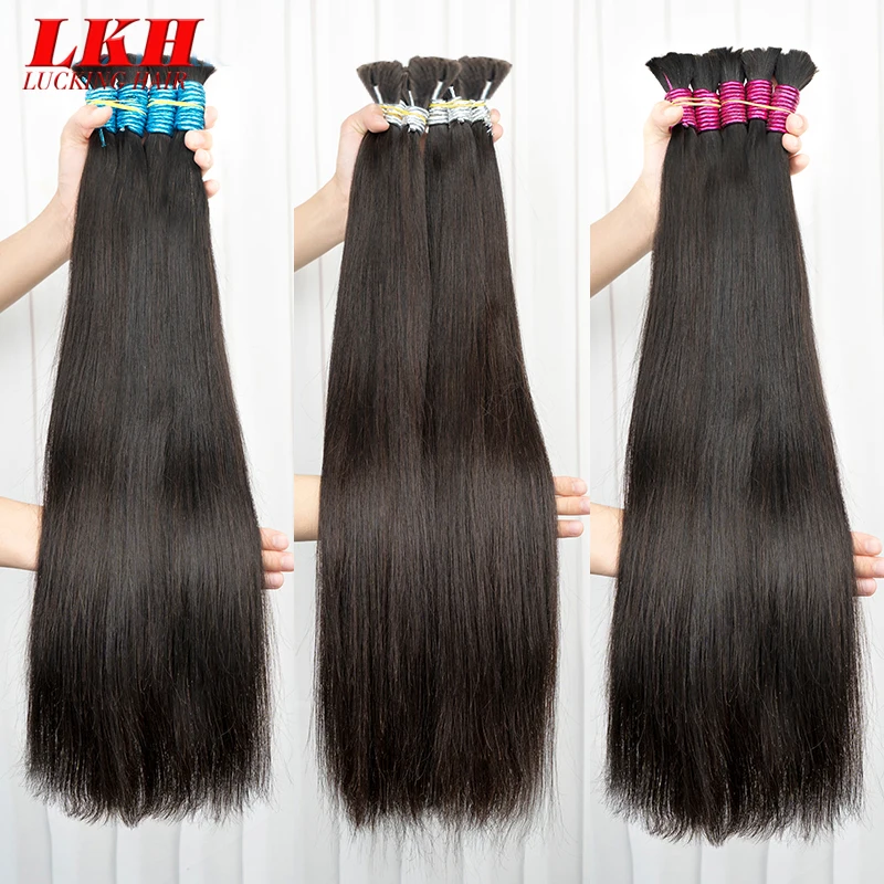 Hair Grams Natural Human Meches Human Straight Hair 70cm 300