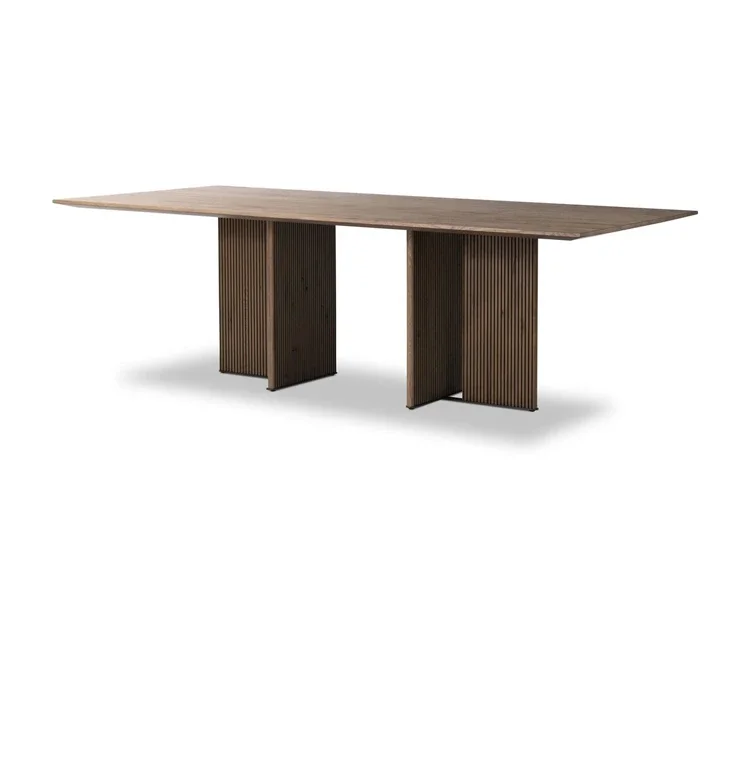 Banco de trabajo rectangular, madera maciza, madera, roble