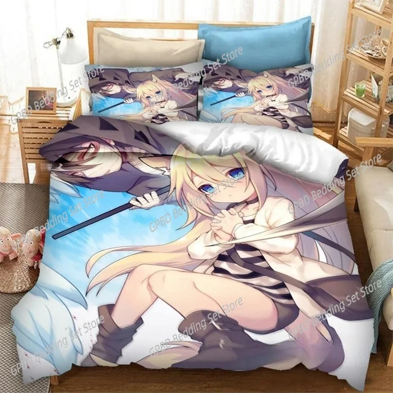 Anime Angels of Death 3D Bedding Set Duvet Cover Pillowcases Single Twin Full Queen King Size Home Decor Quilt Boys Gift