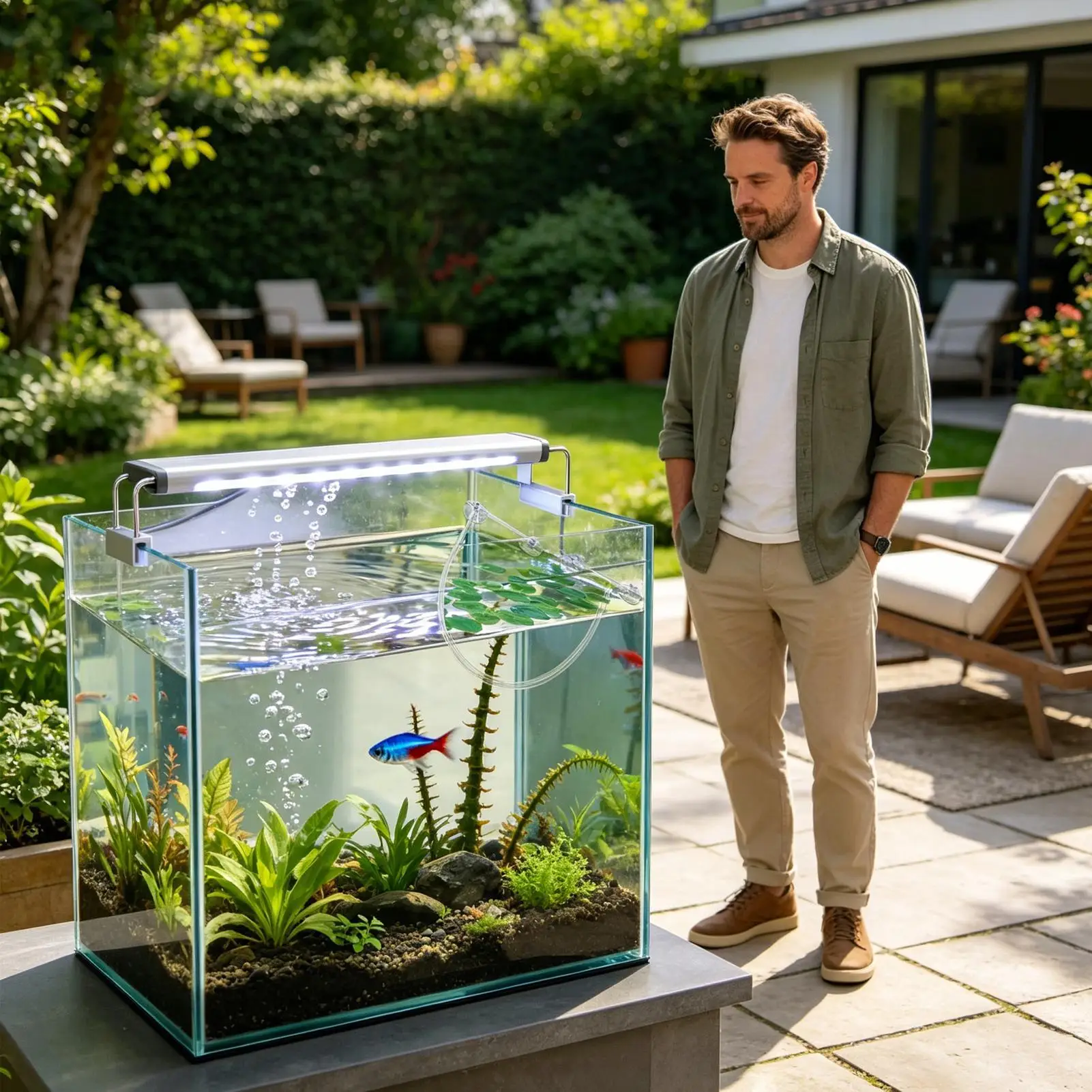 水槽用浮遊植物バリア 自動高さ調整機能付き浮遊植物分離キット - Planted Aquarium Betta のレビューと価格