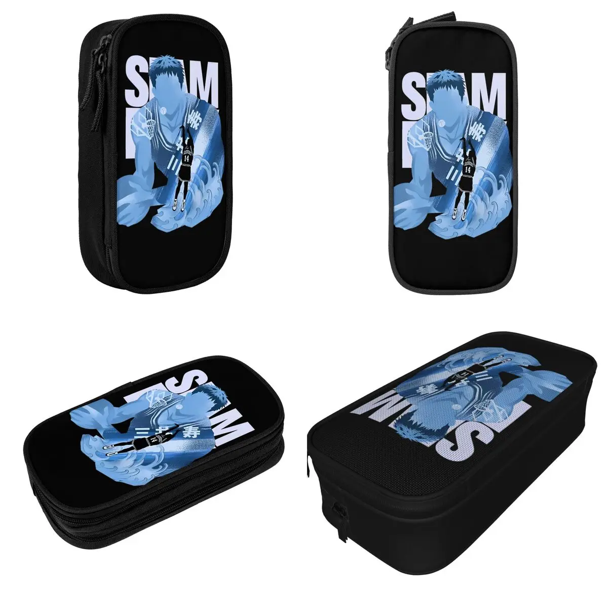 Hisashi Mitsui Slam Dunk basket Anime Pencil Cases Fun Pen Box Bag Large Storage studenti School Zipper Pencilcases