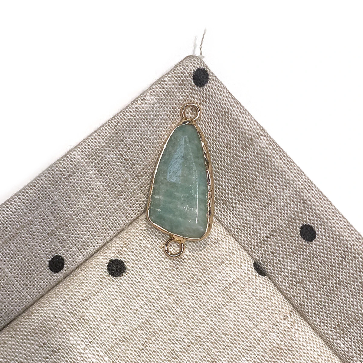 2 Stücke Unregelmäßiger Trapezförmiger Verbinder aus Naturstein, Facettierter Verbinder für Schmuckherstellung, DIY-Halsketten, Armbänder, Ketten-Zubehör – Detail 6