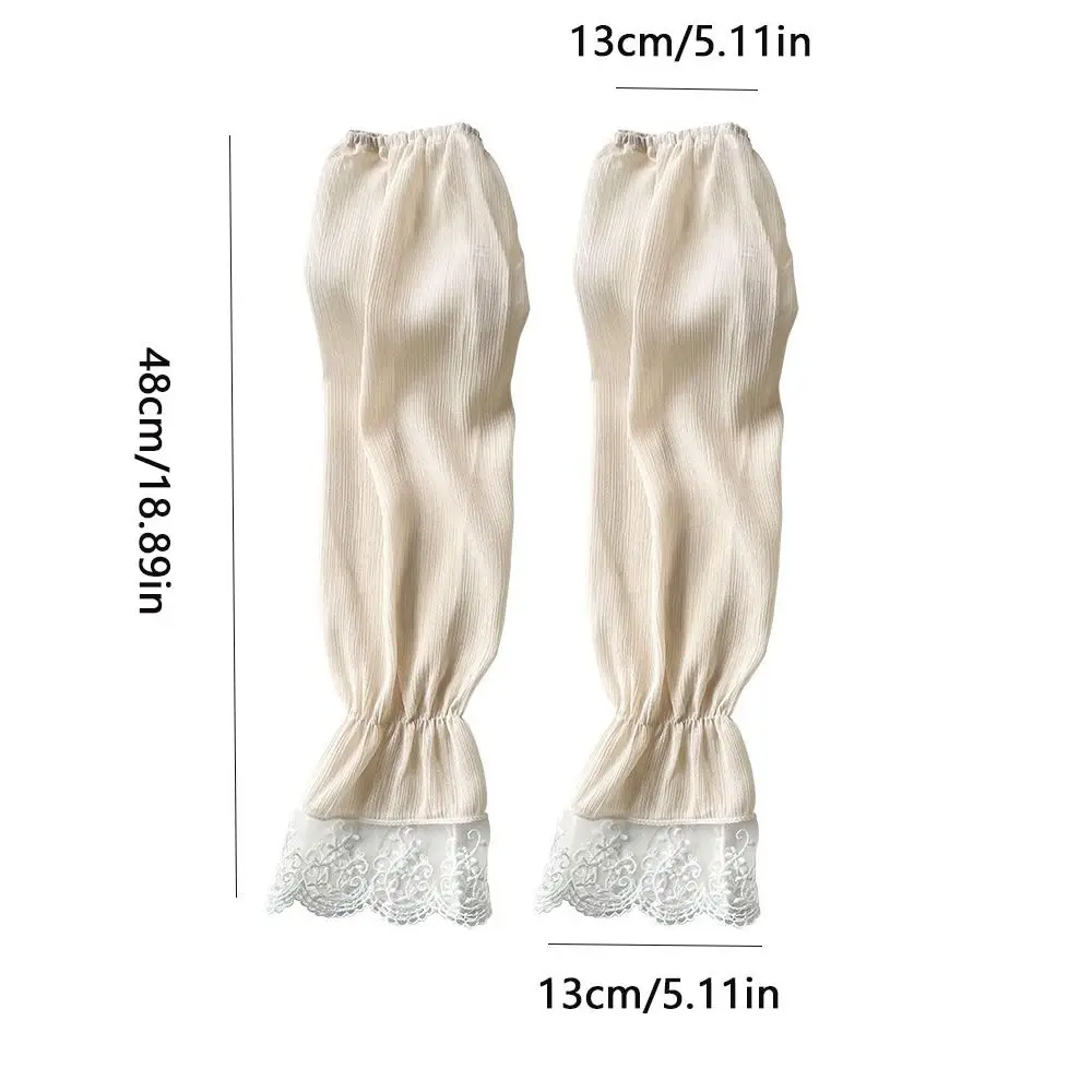 Zonnebrandcrème Zonwering Kanten Mouw Vingerloze Polyester Lange Armmouwen Ademende Handmouwen Zomer Arm Cover Meisjes