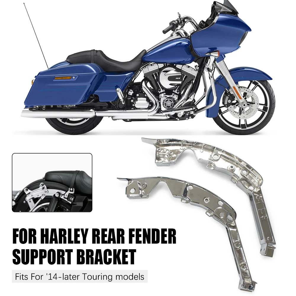 

Black Rear Fender Support Bracket Kit for Harley Touring Road King Electra Glide Street Glide FLHX Road Glide 2014-2023