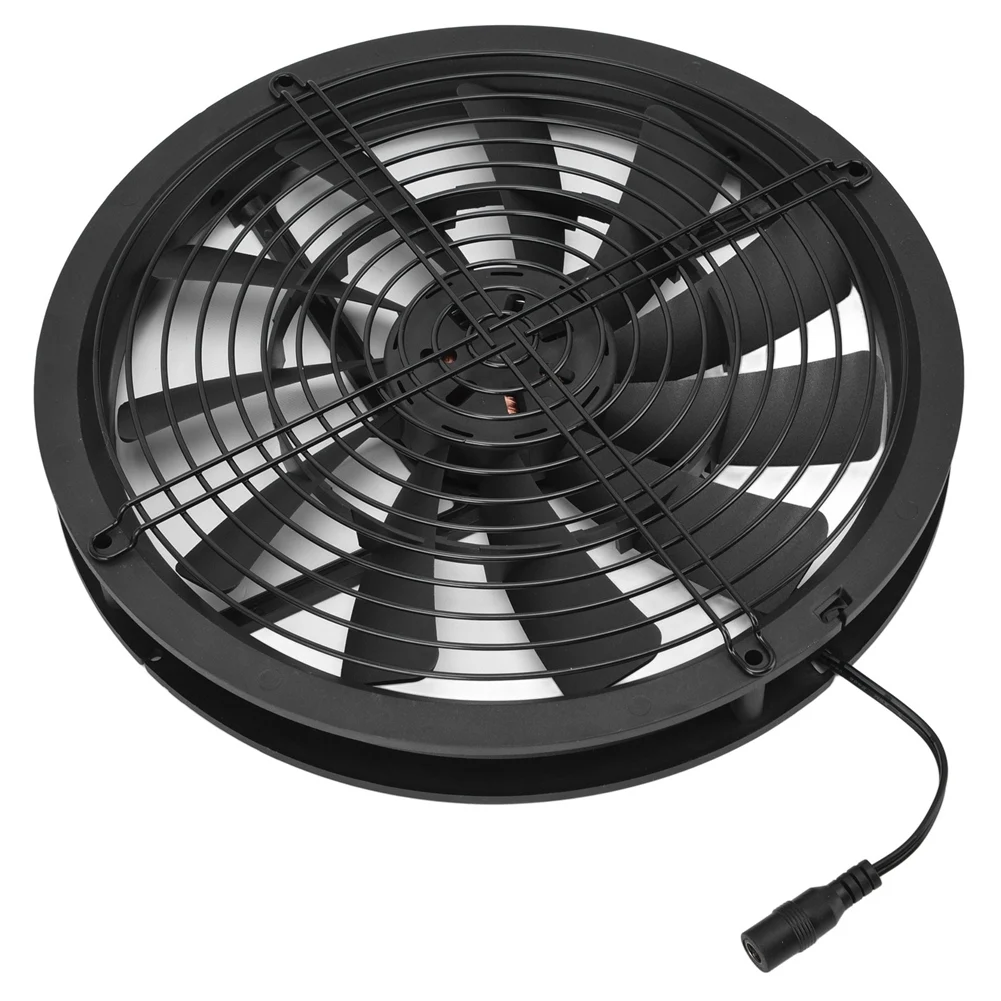 

A38Q-10 Inch Ventilator Solar Exhaust Fan 100W Round Ventilation Case Exhaust Fan For Pet Poultry House Greenhouse RV Roof Solar