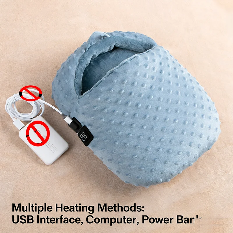 Usb Heating Hot Water Bag feet Heat Camping Sofa Winter Camp Hot Water Bottle Warmer Pain Relief Hand Therapy Soft Plush Cover