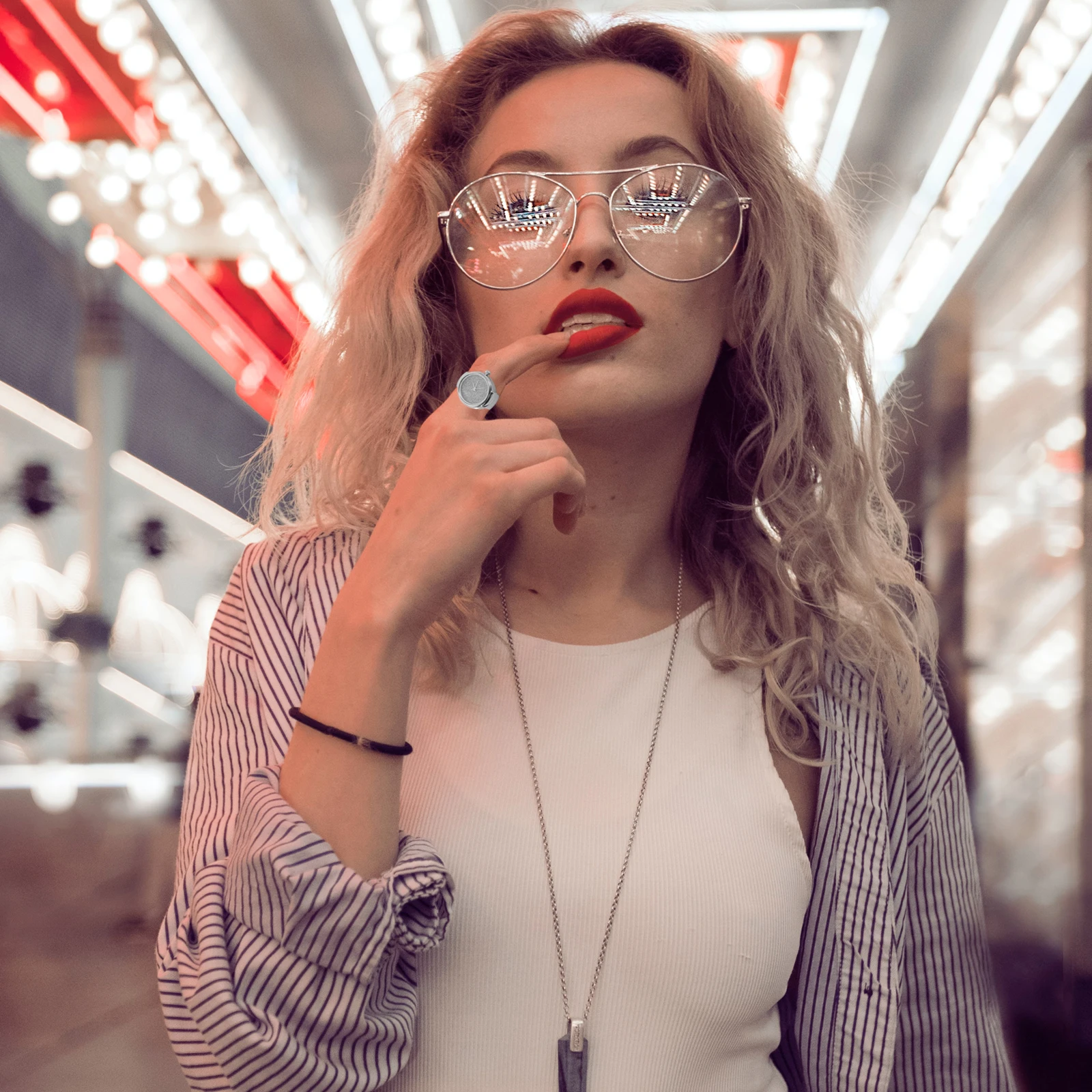 Glitzer-Ringuhr, Damenuhren, Unisex-Ringe mit Uhr, modischer Finger, Silber, Quarz