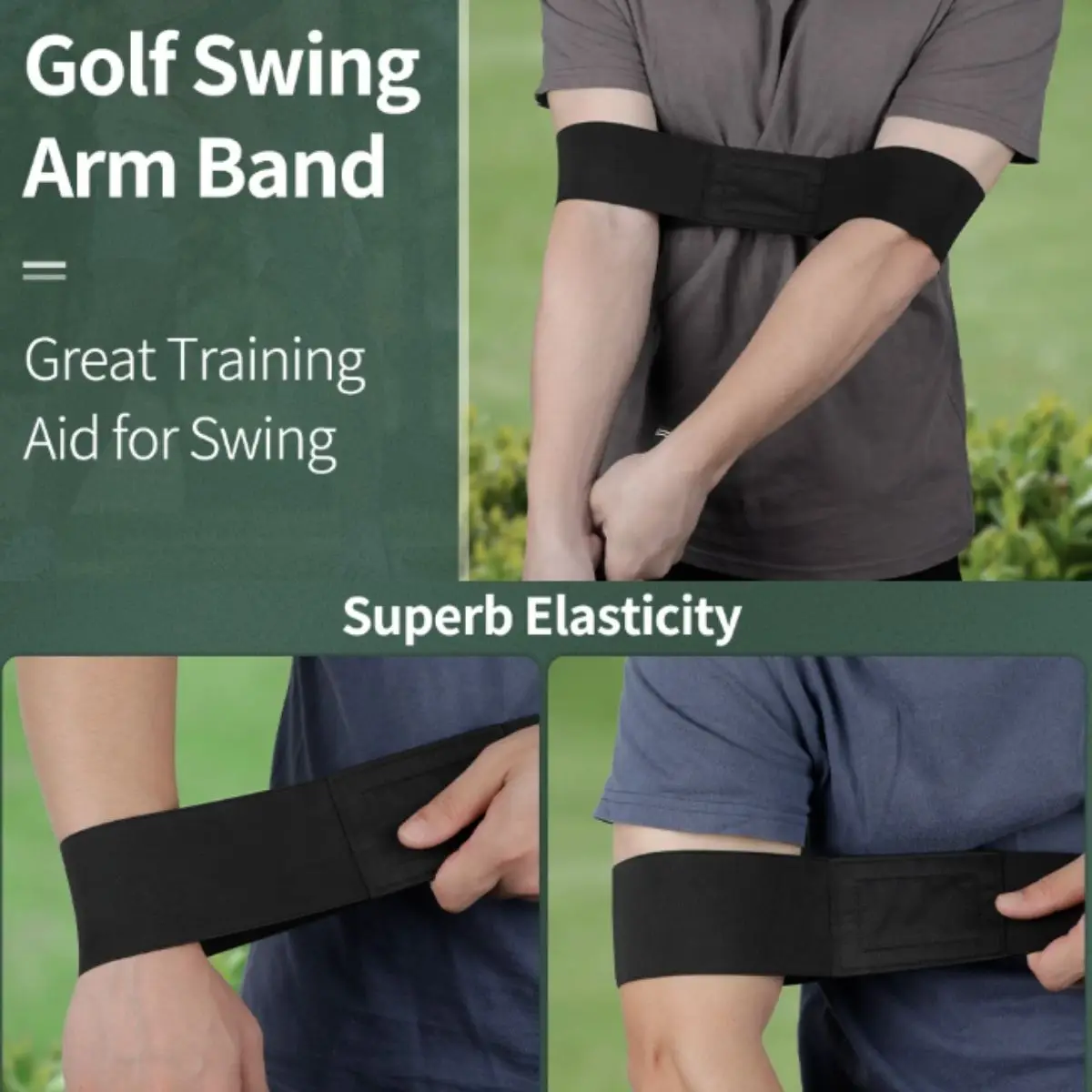 Golf Swing Training Aids Swing Correction Arm Bands Golf Training Stabilizing Elastic Bands