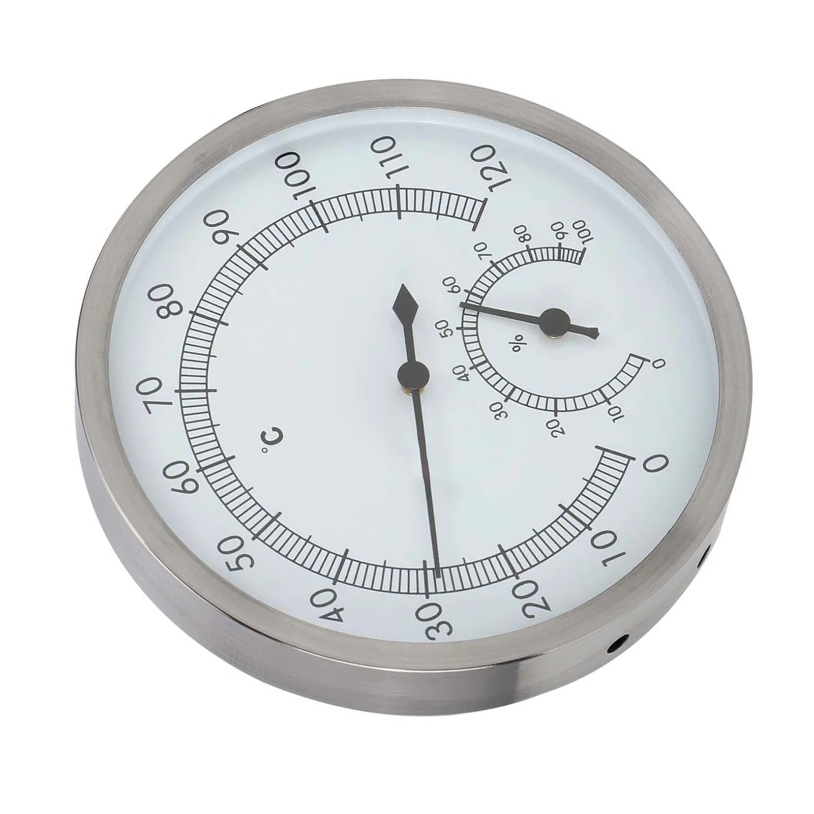 2 In-1 Stainless Steel Steam Room Sauna Room Thermometer Hygrometer Thermo Hygrometer Indoor