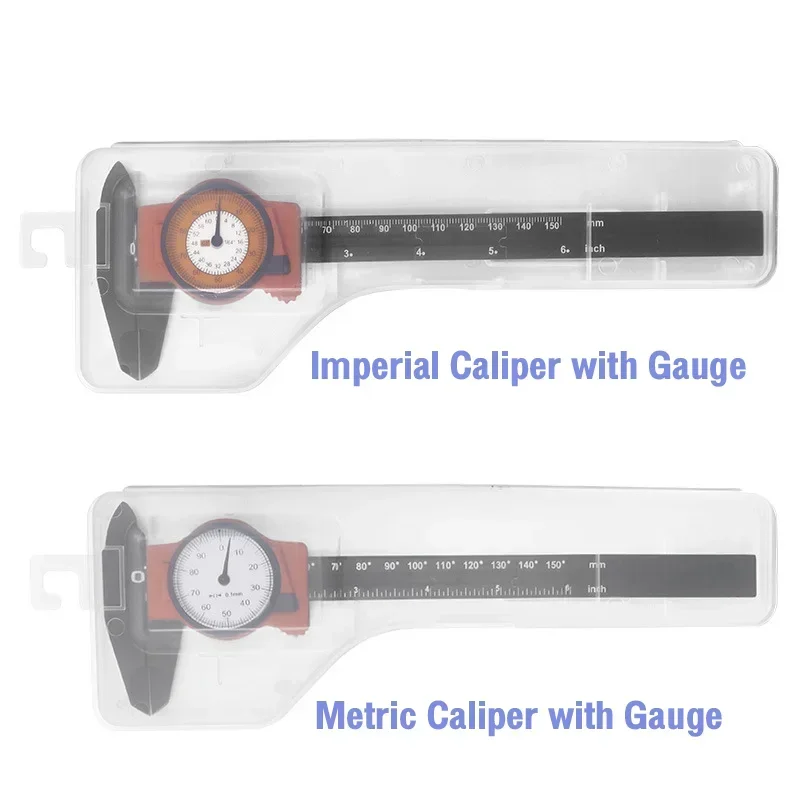 Dial Digital Caliper 0-150mm ABS Metric/imperial Vernier Caliper Indicator High Precision Caliper Hand Manual Measure Tool