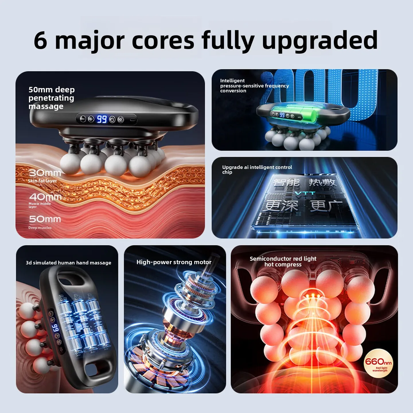 S11 16 Head Massage Gun Automatic Kneading Multi Point Muscle Massager for Legs Waist Back Full Body Home Relaxation 마사지 기기