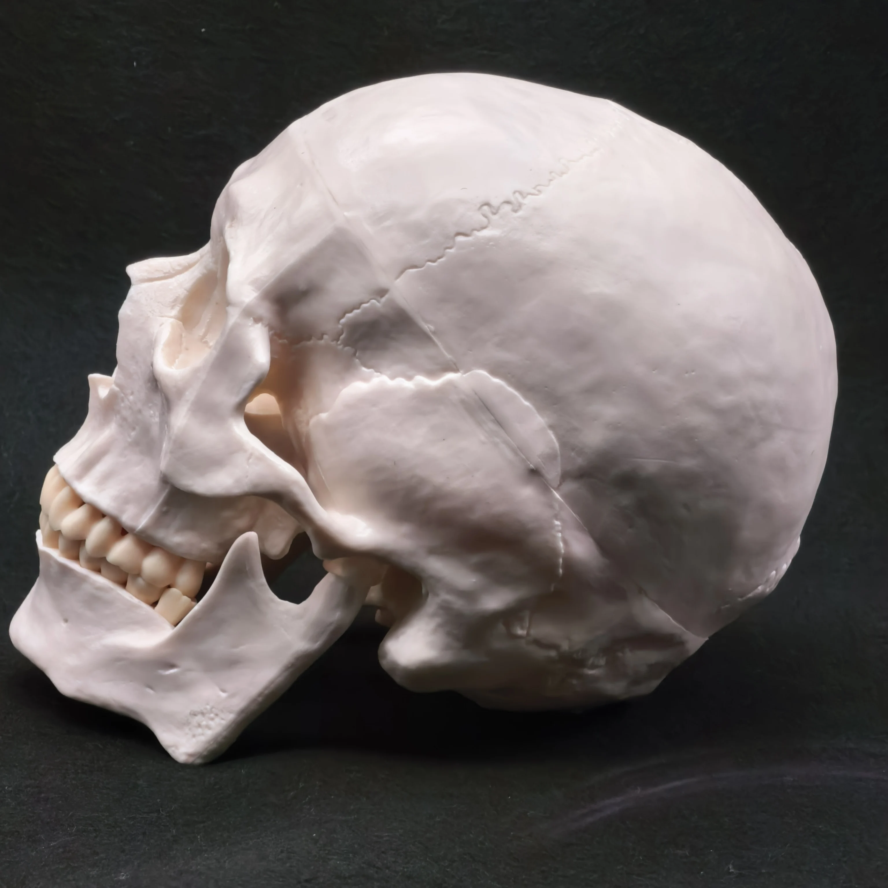 Life Size Human Skull Model PVC, Anatomical Accuracy with Movable Mandible for Medical Teaching/Art