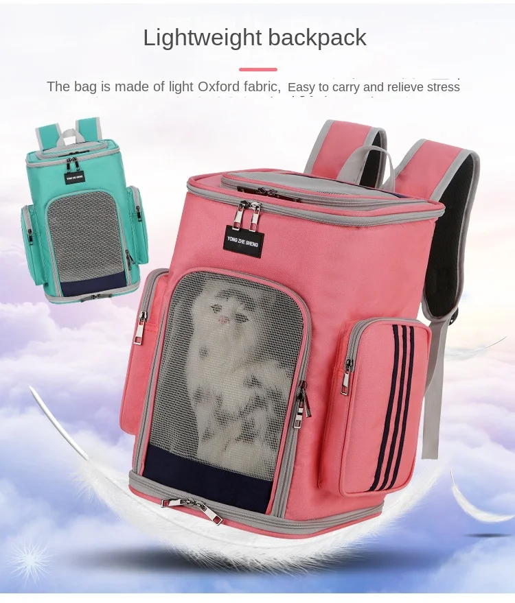 

Breathable Pet Cat Carrier Backpack Foldable Pet Carrier Transport Travel Bag Expandable Large Capacity Creative for Cats Dogs