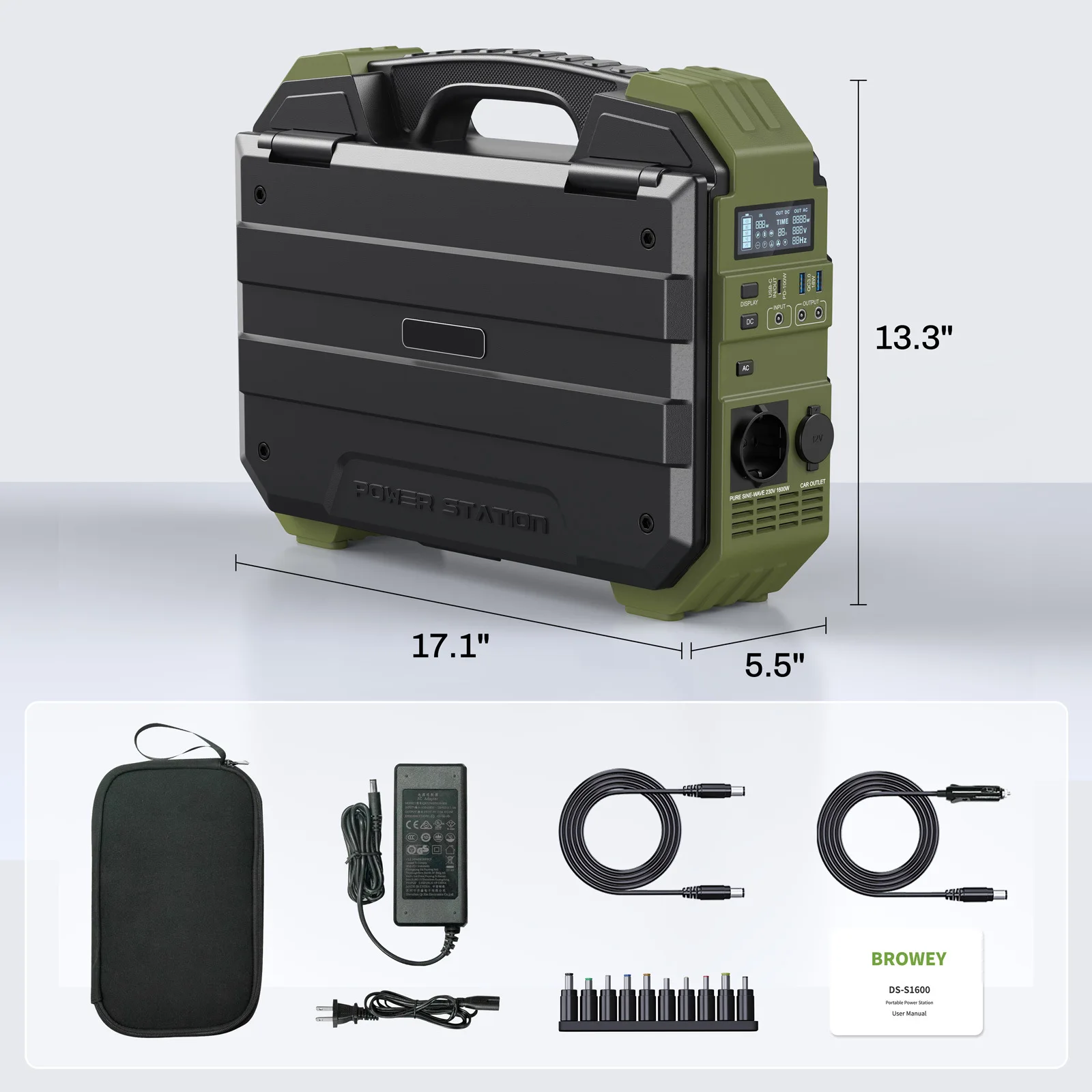Portable Power Station With Solar Panel 1024Wh 1600W LiFePO4 Battery For Home Backup Outdoors Camping RV Solar Generator view 6