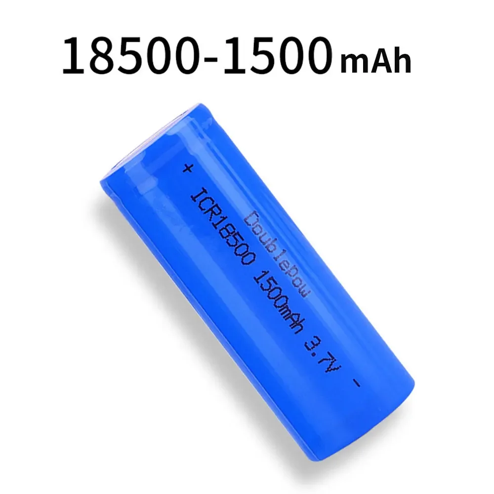 18500 akumulator litowy wielokrotnego ładowania 1500mAh baterie Icr18500 3.7V płaska główka ze szpicem do zabawek elektrycznych głośniki latarki LED Light — zdjęcie produktu 4