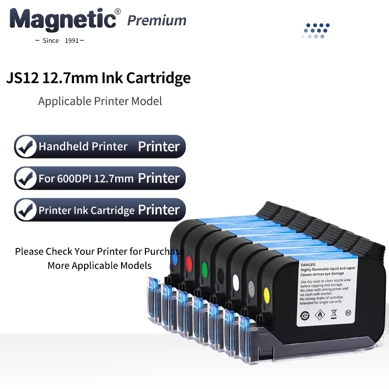 

Новый уровень с высокой адгезией JS12, совместимый JS12, быстросохнущий, экосольвентный 12,7 мм, портативный онлайн-чернильный картридж для струйного принтера
